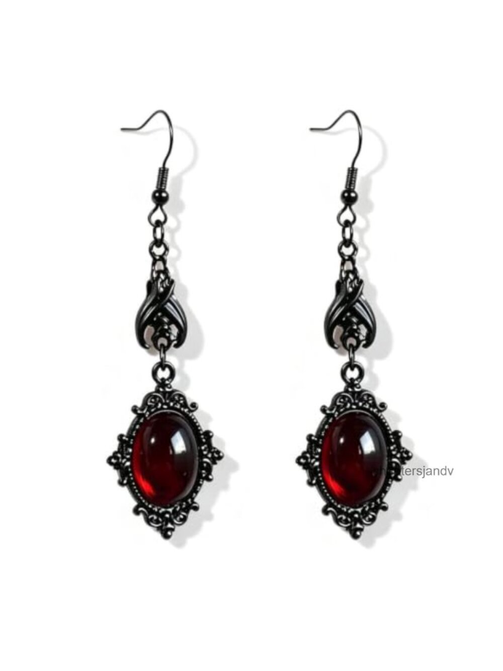 Gothic Drop Earrings Metal Bat Cross Witch Halloween Jewelry